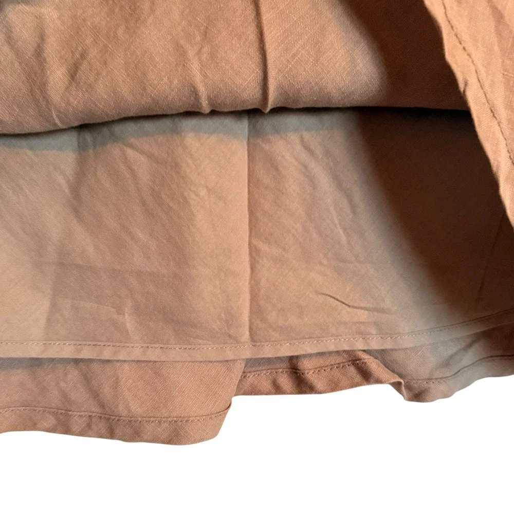Sandwich‎ Size 39 Brown Linen Mini Skirt Coastal Chic Quiet Luxury Size 8/10